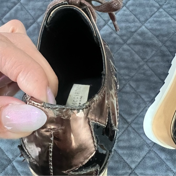 Stella McCartney Elyse Shoes Womens 5 35 Star Platform Bronze Metallic - Picture 10 of 15